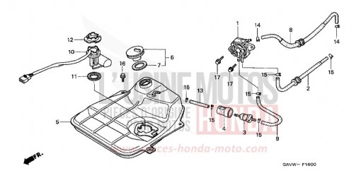 RESERVOIR A CARBURANT SJ50X de 1999